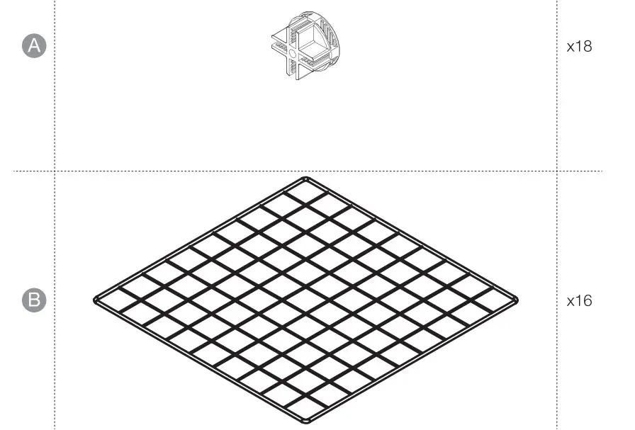 amazonbasics B0735CKD6R, B0735CJJDM 4 Cube Wire Storage Shelves - Figure 1