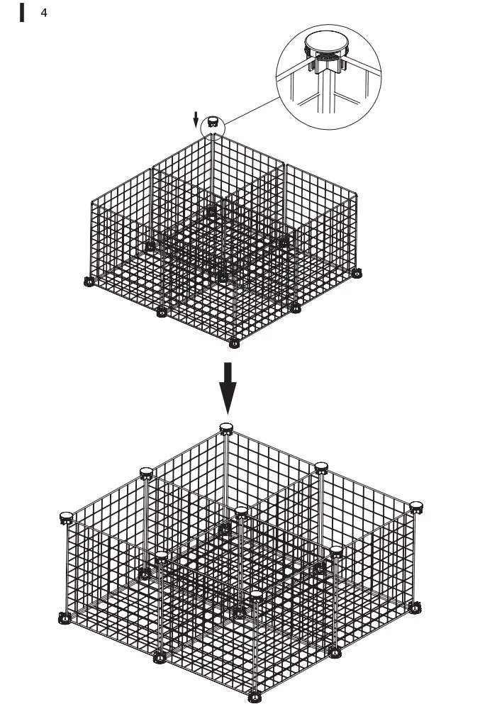 amazonbasics B0735CKD6R, B0735CJJDM 4 Cube Wire Storage Shelves - Figure 6
