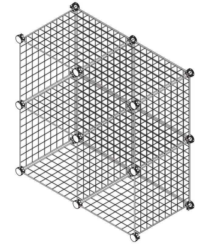 amazonbasics B0735CKD6R, B0735CJJDM 4 Cube Wire Storage Shelves