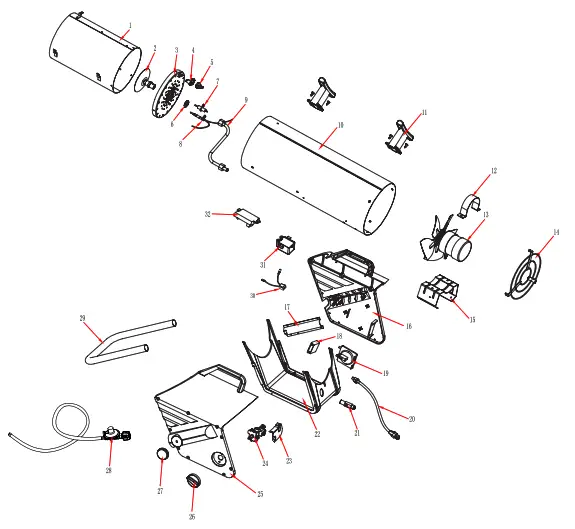 Dyna-Glo FA40DGP-01 Propane Construction Heater -PROPANE CONSTRUCTION HEATER 2