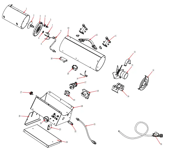 Dyna-Glo FA40DGP-01 Propane Construction Heater -PROPANE CONSTRUCTION HEATER