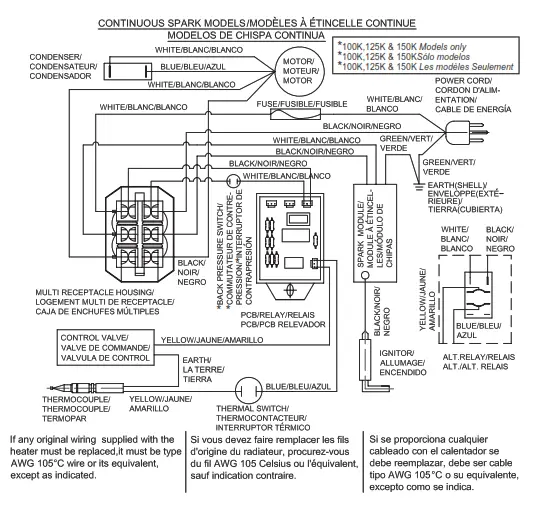 Dyna-Glo FA40DGP-01 Propane Construction Heater -WIRING DIAGRAMS 1