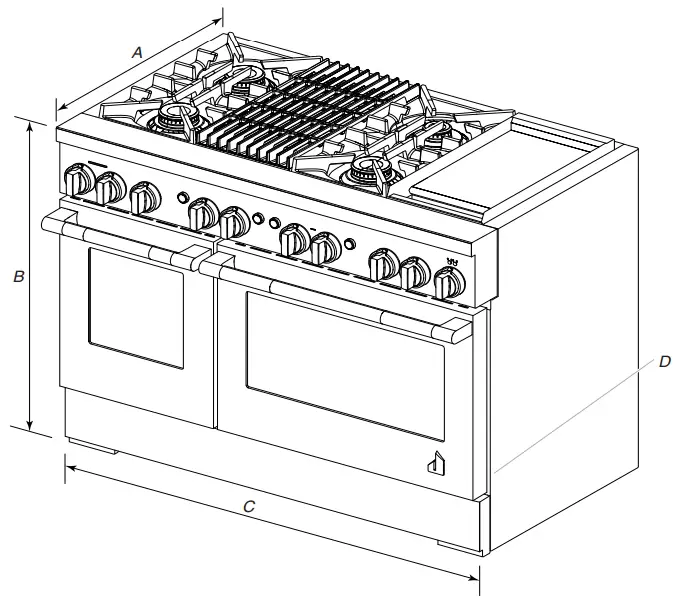 JENNAIR JDRP430HL RISE 30 Inch Stainless Steel Pro Style Dual Fuel Range - Figure 4