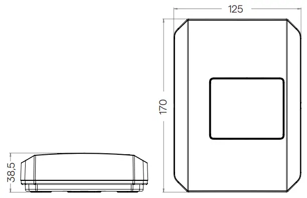 E13 607 98 Vadsbox Booking - Dimensions