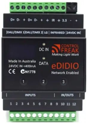 Easy Livin Distribution CRE-EDIDIO-10-1D Creative Lighting Ethernet DALI-DMX Gateway-FIG1