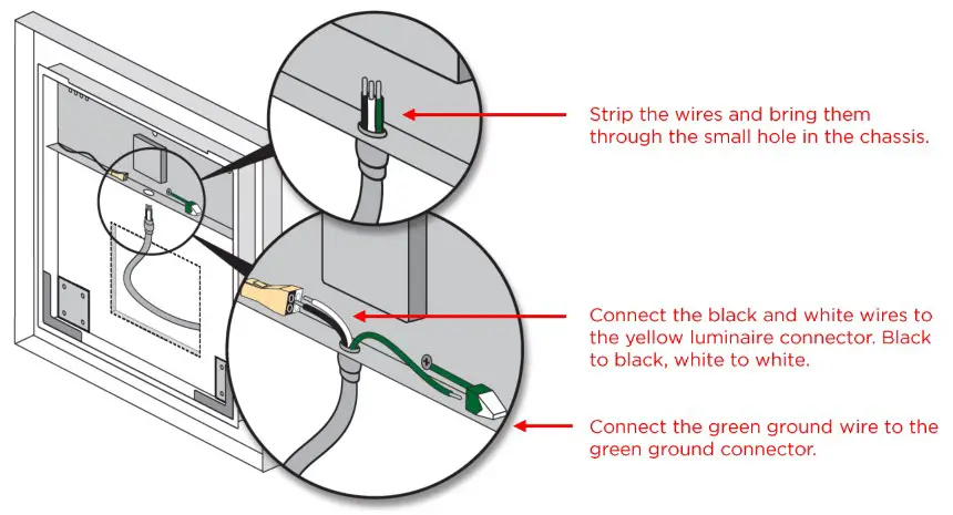 ELECTRIC MIRROR ARI2 Lighted Mirrors - CONNECT THE ELECTRICAL