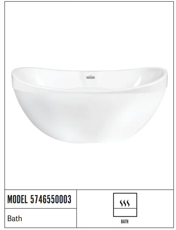 MANSFIELD 5746550003 Whitley Freestanding Baths 35-in W x 70-in L White