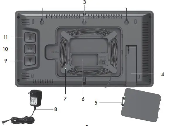 ACURITE 75099 Digital Clock Instruction Manual - Back Overview