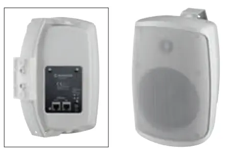 MONACOR WALL-05DTM-WS Active Speaker with Integrated Dante Module - fig 1