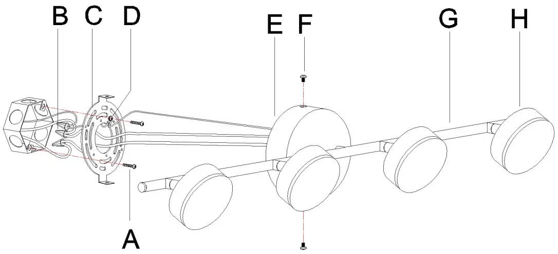 ZEVNI A04650 Kay 27 Inch Wide Black LED Vanity Light - PARTS INCLUDING