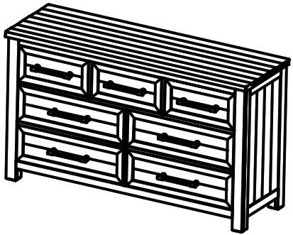 benchcraft B784-31 Brewgan 7 Drawer Dresser