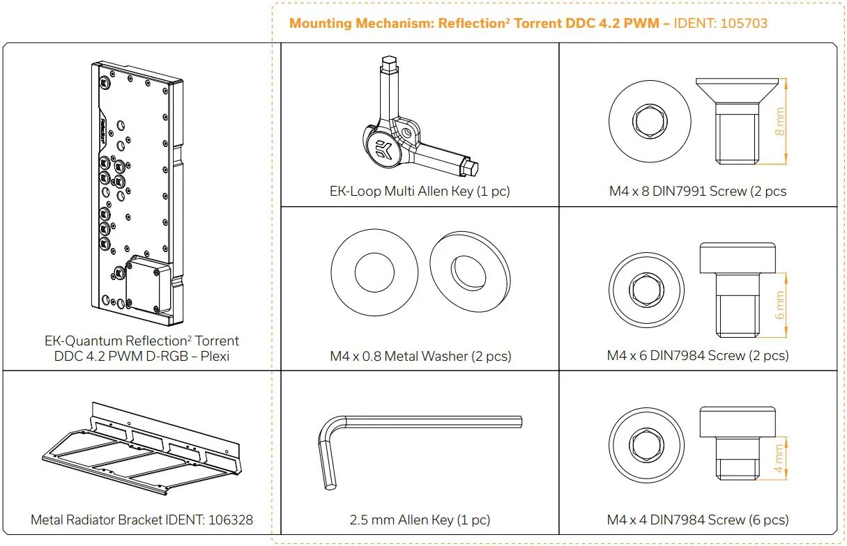 EKWB EK Quantum Reflection2 Torrent DDC 42 PWM D RGB Plexi - FIGURE 1