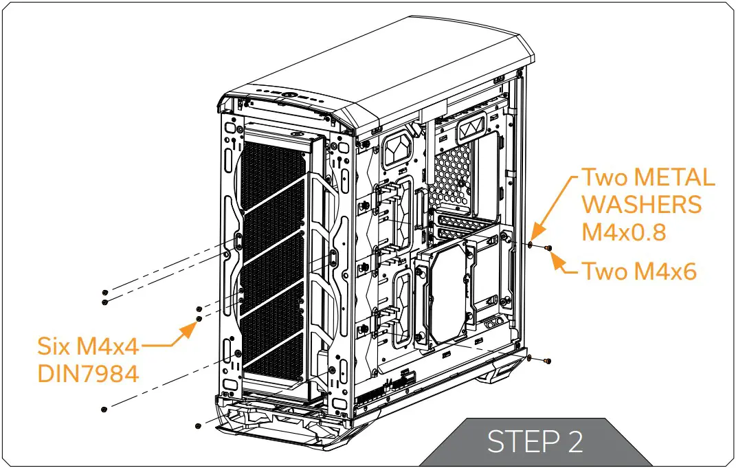 EKWB EK Quantum Reflection2 Torrent DDC 42 PWM D RGB Plexi - PLATE INTO CHASSIS 2
