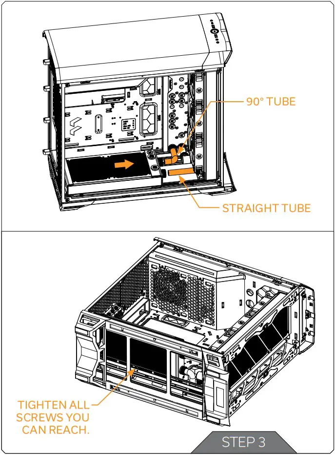 EKWB EK Quantum Reflection2 Torrent DDC 42 PWM D RGB Plexi - PLATE INTO CHASSIS 4