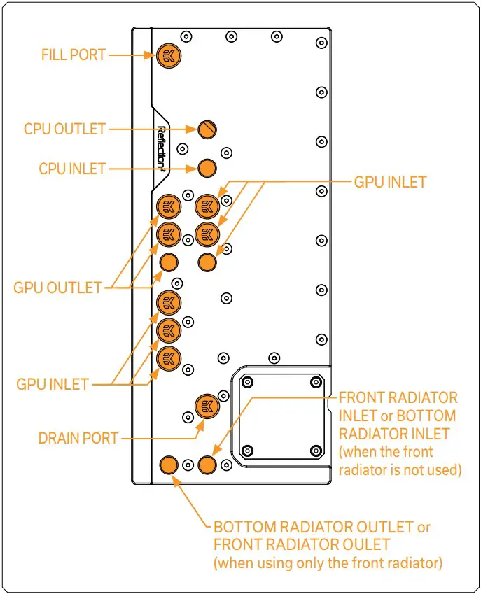 EKWB EK Quantum Reflection2 Torrent DDC 42 PWM D RGB Plexi - PLATE INTO CHASSIS 5
