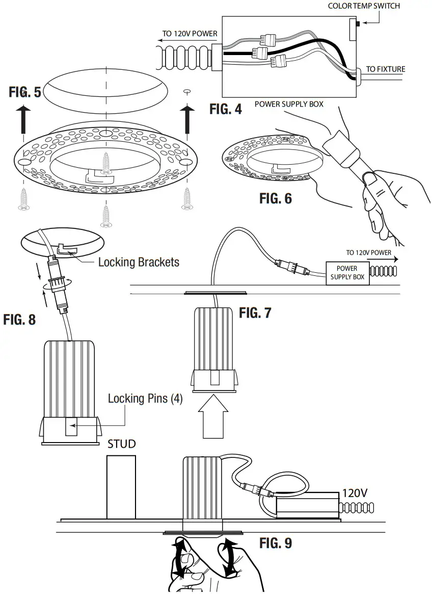 GM Lighting MTRT2 5CCT X Mini Task Trimless Fixed and Adjustable Downlight - Figure 3