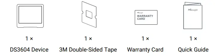 Milesight DS3604 IoT E ink Display Featuring LoRaWAN-Packing Lis