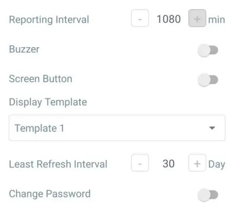 Milesight DS3604 IoT E ink Display Featuring LoRaWAN- Settings