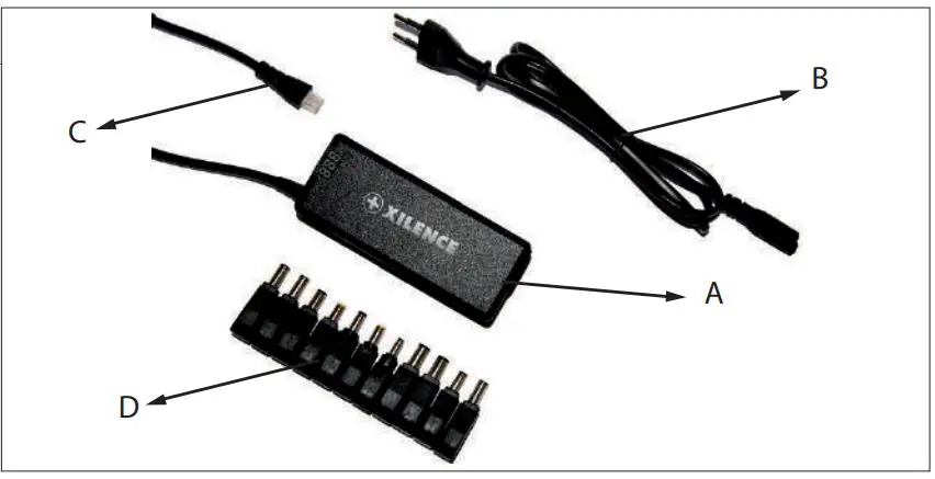 XILENCE XM010 90W Mini Universal Notebook Adaptor User Manual - Scope of Delivery