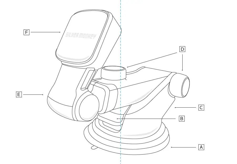 SILVER MONKEY SMA013 Magnetic Telescopic Phone Holder-1