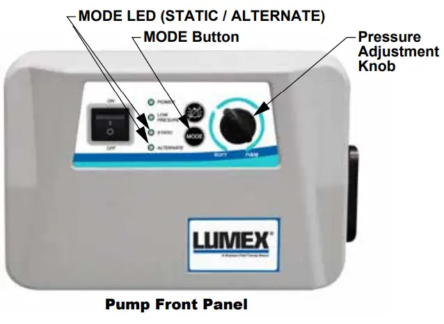 LUMEX LS200 Alternating Pressure Low Air Loss Mattress System - ALTERNATE mode