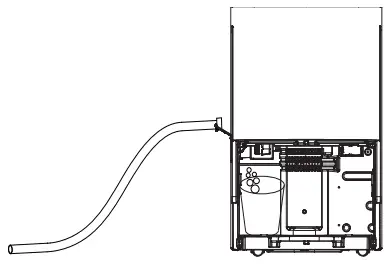 Thread a garden hose (not supplied)