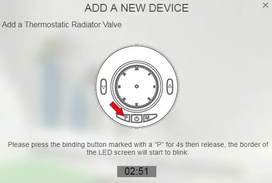 EVERSPRING AC201 Thermostatic Radiator Valve-Binding with HomeSys 2