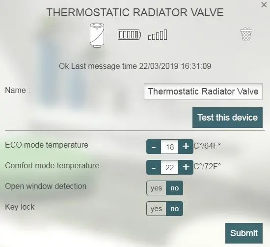 EVERSPRING AC201 Thermostatic Radiator Valve-COMFORT mode