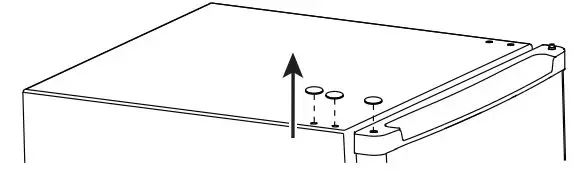 INSIGNIA Compact Refrigerator NS-CF12V17BK1 User Guide - Remove the screw hole covers from the other side of your refrigerator