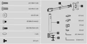 hama 00118493 Monitor Arm Instruction - Required tools