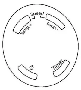Russell Hobbs RHPH2001 500W Plug In Heater-CONTROL PANEL