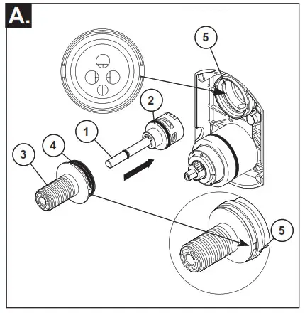 DELTA T27T967 MultiChoice Valve Trim with Diverter- Diverter Cartridge Installation