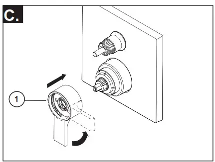 DELTA T27T967 MultiChoice Valve Trim with Diverter- Trim Installation C