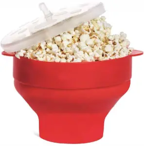 3P Experts 3PX-POPCORN-RED Pop Star Silicone Popcorn Popper