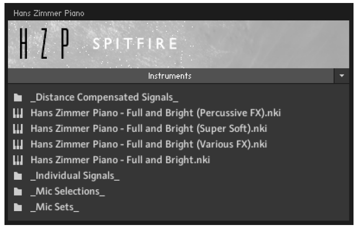 SPITFIRE AUDIO HZP Hans Zimmer Piano-STRUCTURE
