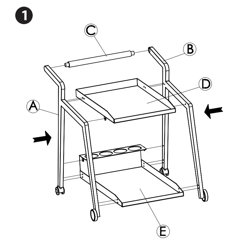 Wellis WB00381 Meridien Garden Armchair - Meridien rolling table 1