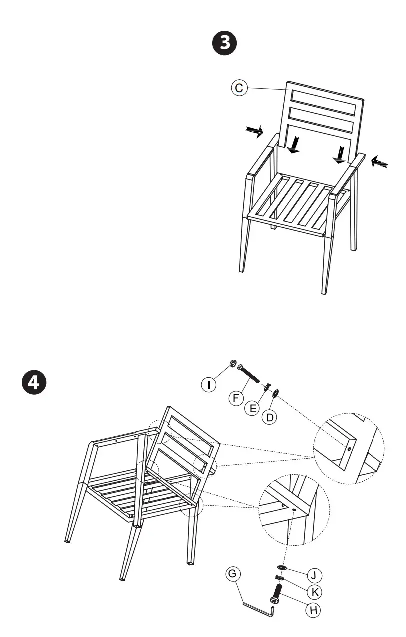 Wellis WB00381 Meridien Garden Armchair - parts according