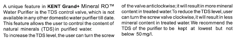 KENT 199716 Grand Wall Mounted RO Water Purifier 14