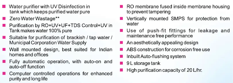 KENT 199716 Grand Wall Mounted RO Water Purifier 2