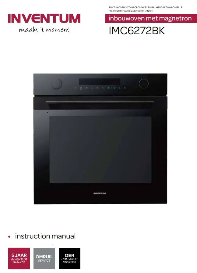 INVENTUM IMC6272BK Combi Magnetron Oven Instruction Manual