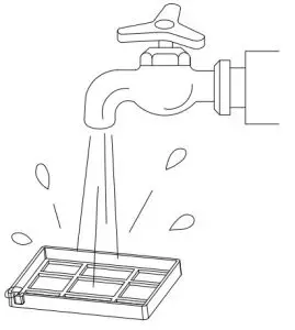 . Rinse the primary filter screen