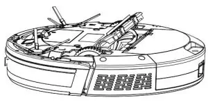 Open the main brush  cover assembly