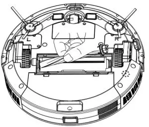 Take out the main brush shaft