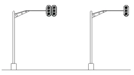 led led TP 300 Traffic Signal Light - Side view of pedestrian lights 7