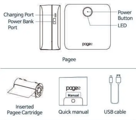 pagee PG1 Mobile Sticker Printer Instruction Manual - Pagee Components