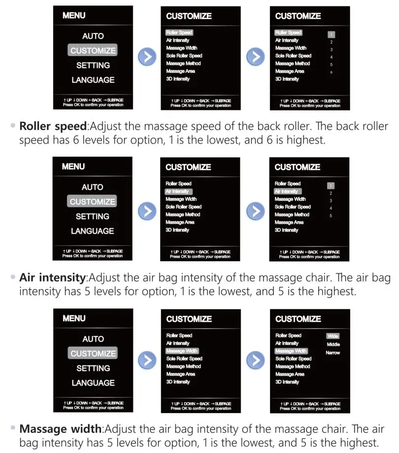 KAHUNA CHAIR HM5000 Massage Chair User Manual - Customize