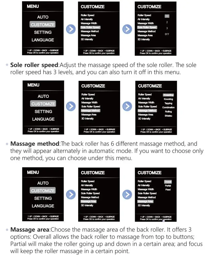 KAHUNA CHAIR HM5000 Massage Chair User Manual - Customize