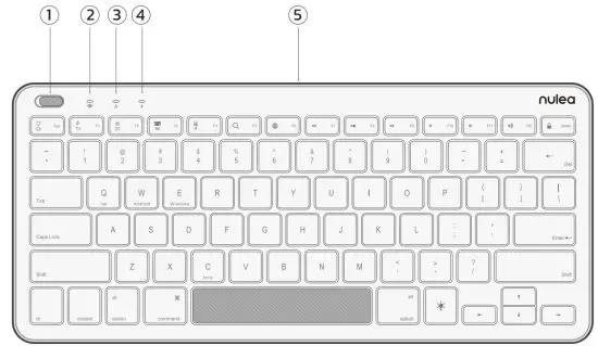 nulea KM16 Wireless Bluetooth Keyboard - figure 1