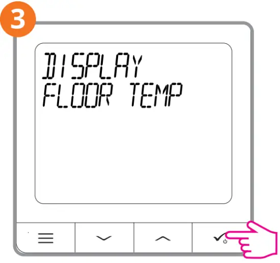 Display floor temperature