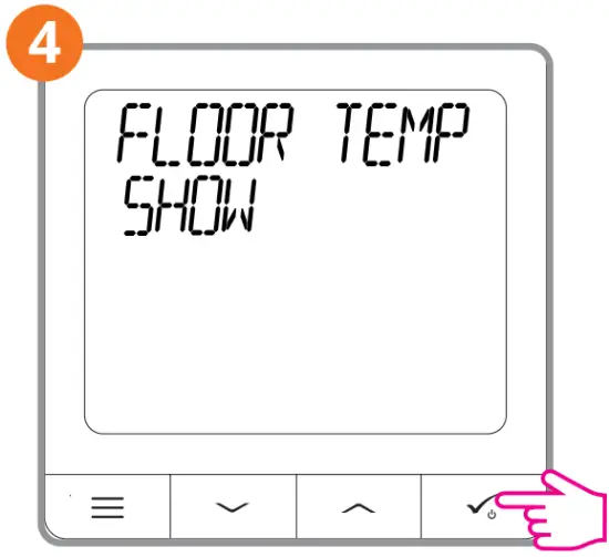 Display floor temperature